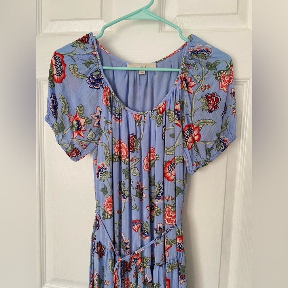 Long Blue Floral Loft Dress!💙🦋💐